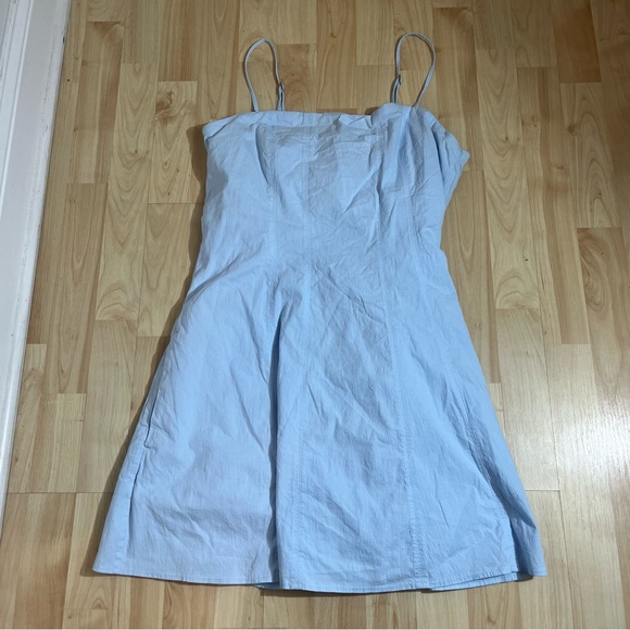 Abercrombie & Fitch Womens Light Blue Spaghetti Strap Lined Dress Size XL